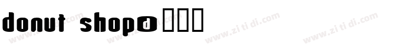 Donut Shop字体转换